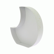 Boite carton demi lune blanc éclat de dorure à chaud 35x22,5x6 cm - par 8