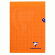 Clairefontaine Lot de 10 Cahier Mimesys A4, 96p./48 feuilles 90 g/m² piquées, coloris orange, Séyès - 3329683831617