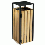 Corbeille Eden en Résineux - Plusieurs coloris disponibles - 110L ou 50L - Avec ou sans cendrier - Traitement autoclave_0