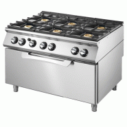 Cuisinière gaz sur four gaz statique 6 brûleurs avec puissance 35,8 kw - PVS70120CFGG