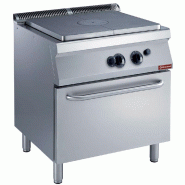 Diamond - Fourneau taque coup de feu, four gaz GN 2/1 - réf. G17/TF8-N - gris inox AKS-G17/TF8-N