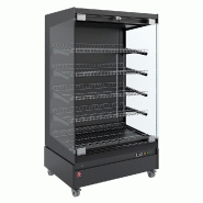 Diamond - Vitrine chauffante, libre-service, avec porte vitrée, sur roues - FULL BLACK professionnel – HAS10-G5 - noir AKS-HAS10-G5