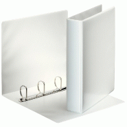 Esselte Lot de 10 Classeur personnalisable Essentials A4, 4 anneaux, dos de 62, coloris blanc - blanc 49704