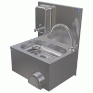 Lave-mains mural inox commande à genou avec distributeur de savon 4... - P9029B Lave-mains mural inox commande à genou avec distributeur de savon 4... - P9029B