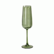 Novastyl - Lot De 4 Flutes Riviera 24cl En Verre Vert - vert verre 3256391043455