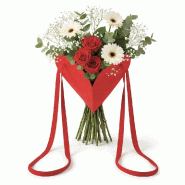 Sac coeur rouge 36x35x36cm - par 10