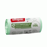 Sac poubelle compostable 110L - Vert - x200 - Publiembal - vert 3662053008739