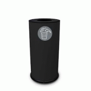 Stil Casa poubelle de tri sélectif, Ø 35 x h. 72 cm, acier peint, un compartiment, pictogramme magnétique, 70 litres, noir. - 871 N Stil Casa poubelle de tri sélectif, Ø 35 x h. 72 cm, acier peint, un compartiment, pictogramme magnétique, 70 litres, noir. - 871 N