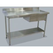 Table inox adossée - firm'inox nf hygiène alimentaire