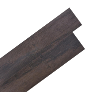 Vidaxl planche de plancher pvc autoadhésif 5,02 m² 2 mm marron foncé 245177
