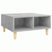 VidaXL Table basse gris béton 60x60x30 cm bois d'ingénierie Modèle Atlas Master Design Plus - 805981