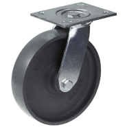 Roulette pivotante de 200 mm avec roue en fonte grise Roulette pivotante de 200 mm avec roue en fonte grise
