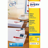 AVERY 360 étiquettes Jet d'encre blanches, format 63,5 x 33,9 mm (15 feuilles / cdt) - 5014702086526