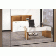 Bureau de direction design en verre - melamine,plan-droit Bureau de direction design en verre - melamine,plan-droit