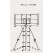 Coffrage de poteau rectangulaire à section fixe pour une utilisation immédiate sur le chantier