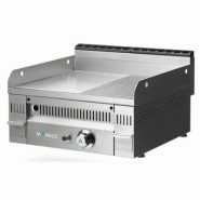 Fry-Top à gaz EURO-SNACK semi-rainurée en ACIER rectifié - L600 | Mainho - PLR60N