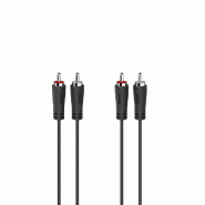 Hama 00205093 Câble audio 5 m 2 x RCA Noir - noir 00205093