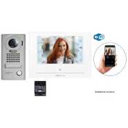 Kit vidéo couleur grand angle antivandale, platine saillie WIFI Kit vidéo couleur grand angle antivandale, platine saillie WIFI