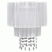 Lustre plafonnier suspendu lampe moderne cristal blanc 33 cm 2402010