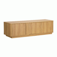 Oviala Business Meuble TV effet bois 150 cm bois clair - beige Bois manufacturé 115563