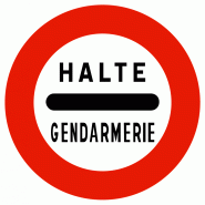 Panneau d'interdiction B5a - Arrêt au poste de gendarmerie - gamme Innov WP Signalisation Panneau d'interdiction B5a - Arrêt au poste de gendarmerie - gamme Innov WP Signalisation