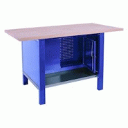 PROREGAL Etabli BUFFALO WOOD avec Armoire | HxLxP 86,5x120x75cm | Capacité de Charge 1000kg | Bleu - bleu métal PR_RS157-65 PROREGAL Etabli BUFFALO WOOD avec Armoire | HxLxP 86,5x120x75cm | Capacité de Charge 1000kg | Bleu - bleu métal PR_RS157-65