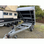 Remorque Benne SARIS - K1276 - 276 x 170 cm - PTAC : 2000 kg - 2 Essieux - Freinée - Référence -HA751611-5+CAP