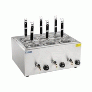 Royal Catering - Royal Catering Cuiseur à pâtes 6 paniers RCNK-6 (6 Passoires, 3x1.000W, 50,7x60,5x50cm, capacité 3x4L, hauteur des paniers 14 cm)