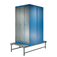 Socle banc double face l.610 mm pour vestiaire monobloc Socle banc double face l.610 mm pour vestiaire monobloc