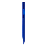Stylo à bille en plastique - large clip pour impression - encre bleue - couleur bleu foncé Stylo à bille en plastique - large clip pour impression - encre bleue - couleur bleu foncé