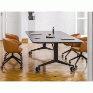 Table rabattable Plex sur roulettes facile à déplacer Table rabattable Plex sur roulettes facile à déplacer