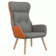 VidaXL Chaise de relaxation Gris clair Tissu et PVC Modèle Atlas Chic - 341301