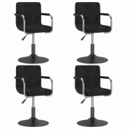 VidaXL Chaises pivotantes à manger lot de 4 noir velours Modèle Orion Master Plus - 3087916XL