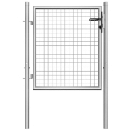 Vidaxl porte de jardin acier galvanisé 105x125 cm argenté 144755