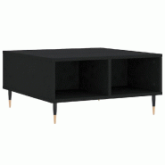 VidaXL Table basse noir 60x60x30 cm bois d'ingénierie Modèle Ombre Shield Prime - 827029