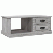 VidaXL Table basse Sonoma gris 90x50x35 cm Bois d'ingénierie Modèle Sirius Signature - 816246