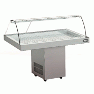 Vitrine réfrigérée positive à poissons - Acier inoxydable, R449a, 0°C/+4°C, plusieurs longueurs disponibles Vitrine réfrigérée positive à poissons - Acier inoxydable, R449a, 0°C/+4°C, plusieurs longueurs disponibles