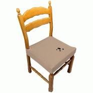 Wellhome - Housse de chaise antitache pour assise de 35-50 cm couleur écrue - beige WH0295