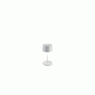 Zafferano Lampe de table LED Olivia pro mini blanche rechargeable et dimmable - blanc 8054144506692