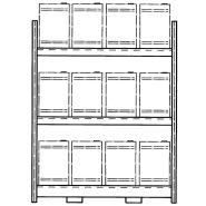 241201W - Rayonnage combi 4 S24-L avec bac de rétention galvanisé