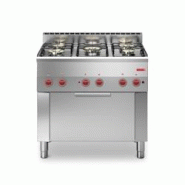 Fourneau gaz 5 Feux vifs sur four à convection GN1/1 - 17,4 Kw - Gastro M - GN014 Fourneau gaz 5 Feux vifs sur four à convection GN1/1 - 17,4 Kw - Gastro M - GN014