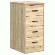 Helloshop26 - Armoire de rangement polyvalente garage 40 x 51 x 85 cm avec tiroirs spacieux ambiance moderne en bois chêne sonoma 02_0051387 - Bois m