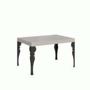 Itamoby Table Extensible Paxon Cashmere 120/380X90 Cm Avec Pieds Anthracite - gris 8050598908099