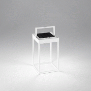 Lampe De Table Solaire Et Rechargeable Cage De Perenz Blanc Mat H30Cm - blanc 8023559538789