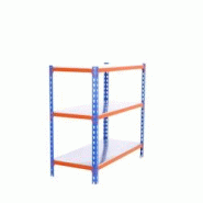 PROREGAL Étagère pour charges lourdes BABY METAL SHARK | HxLxP 90x120x50cm | Charge du compartiment 200kg | Bleu-orange - bleu métal PR_RS139-48 PROREGAL Étagère pour charges lourdes BABY METAL SHARK | HxLxP 90x120x50cm | Charge du compartiment 200kg | Bleu-orange - bleu métal PR_RS139-48