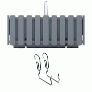 Prosperplast - Jardinière de balcon BOARDEE FENCYCASE W - 58x18x16,2 cm, gris pierre - gris plastique ZA3268