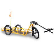 Remorque mécanique pour vélo cargo tractable à la main, conçue pour les déplacements urbains - Capacité 200kg - Carla compétition JHOG