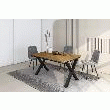 SKRAUT HOME - TABLE À MANGER, MEUBLE SALLE À MANGER, 140X90X74CM, POUR 6 PERSONNES, MEUBLES DE SALON, STYLE INDUSTRIEL, CHÊNE