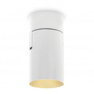 Spot fixation en saillie hidra led cob 18 w 1575 lumens cri80 3000k -angle 30º- coloris blanc extérieur et dore interieur