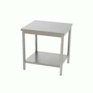 Table inox centrale + étagère basse - L 700 x P 700 mm - inox TCE7-7 Table inox centrale + étagère basse - L 700 x P 700 mm - inox TCE7-7